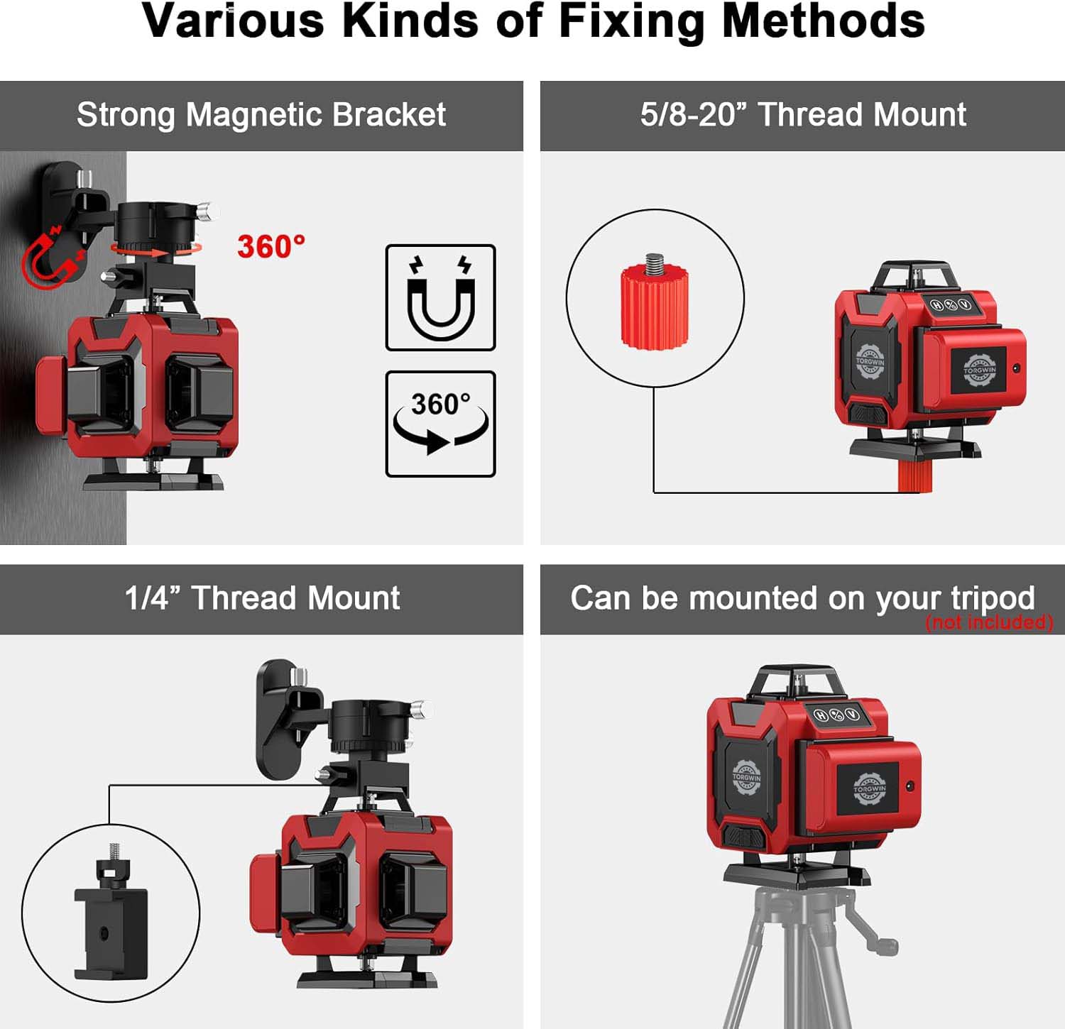 Laser Level,TG 4D 16 Lines Laser Level 4x360 selvnivellerende værktøj