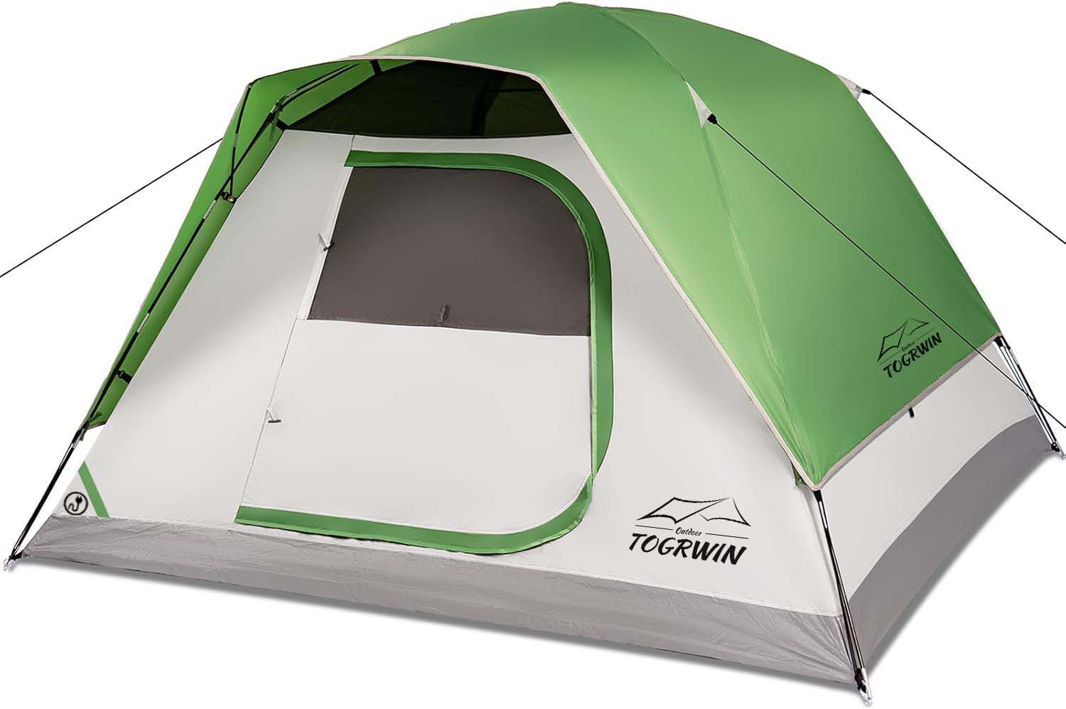 Torgwin campingtelt, 4 personer kuppelt til camping med regnfly
